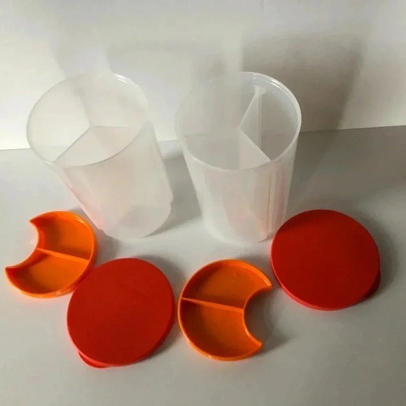 Divided Tupperware Pair  NWOT - Picture 3 of 9